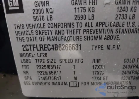 2011 GMC Terrain Sle-1 from USA, damaged, VIN 2CTFLREC4B6266631